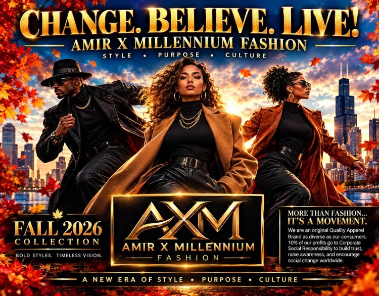 Amir X Millennium Fall 2026 Collection fashion poster